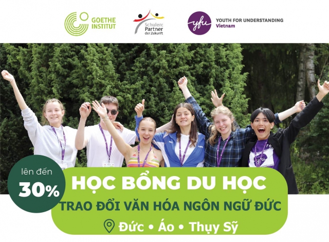 HỌC BỔNG TRAO ĐỔI VĂN HÓA NGÔN NGỮ ĐỨC HỢP TÁC GIỮA VIỆN GOETHE & YFU VIETNAM