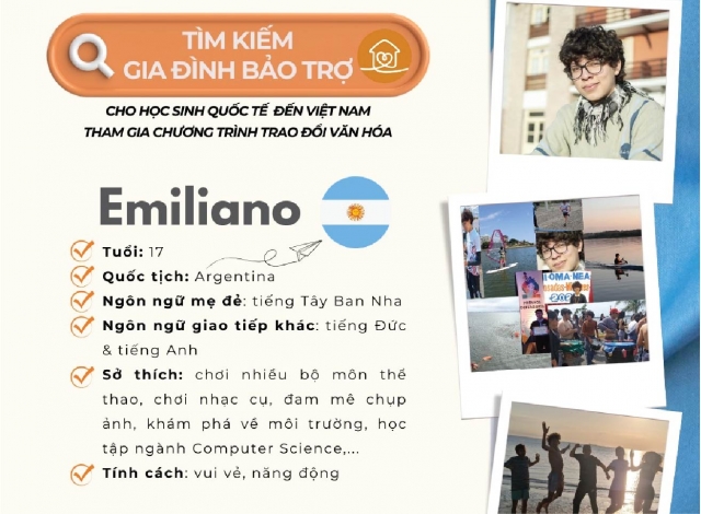 TÌM KIẾM GIA ĐÌNH BẢO TRỢ CHO HỌC SINH THAM GIA TRAO ĐỔI VĂN HÓA VN